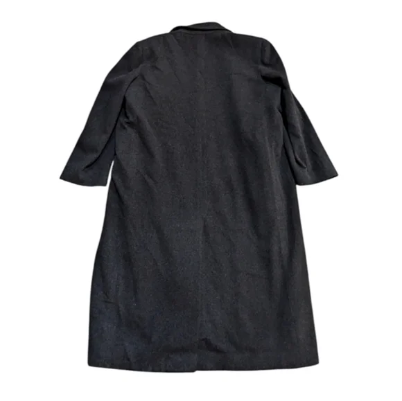 Mario Valente Merino Lambswool Coat 40 Charcoal Black Made In